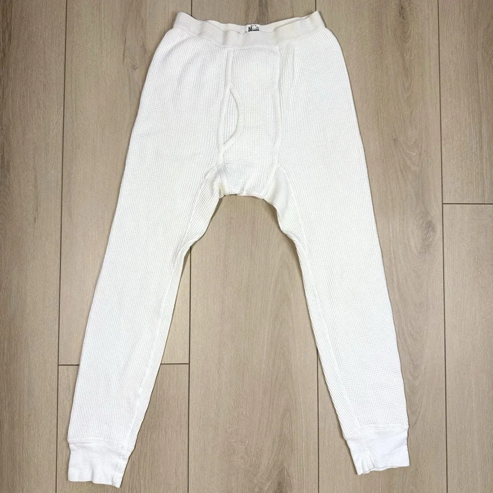 VTG Deep North Thermal Waffle Long Johns Underwear Bottoms Mens M 34-36 USA Made